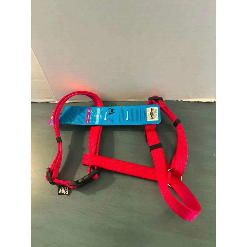 Play On Dog Harness‎ Medium Pink New Adjustable Nylon Step-In Pet Vest 20-50 lbs
